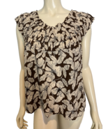 J. Crew Women's Ruched Neckline Sleeveless Top Brown XL - $18.99