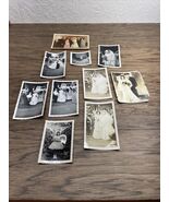 Vintage Lot of 10 Wedding Photographs 1950s 1960s Dresses Suits KG JD - $11.88