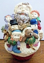 Resin Santa Claus Figurine with an Armful of Toys 5.50&quot; Tall - $5.93