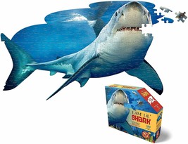 Madd Capp Puzzles Jr. - I AM Lil Shark - 100 Pieces - Animal Shaped Jigsaw Puzz - £12.92 GBP