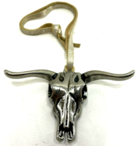 Ralph Lauren - Bull Head Skull - Stainless Steel Pendant Necklace - Silver - £234.64 GBP