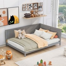 Full Size Gray Wood Daybed Sofa Bed - Versatile Guest Room Furniture - $256.99
