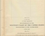  1851 Reconnoissance US Coast Survey Map Western Coast of the United Sta... - $146.52