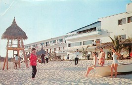 Hotel Playa Mazatlan Sinaloa People on Beach Used Chrome Mexico Postcard Q431 - £3.70 GBP