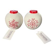Transpac Red Snowflake Salt and Pepper Shakers with Tags - $10.33