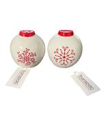 Transpac Red Snowflake Salt and Pepper Shakers with Tags - €8,80 EUR