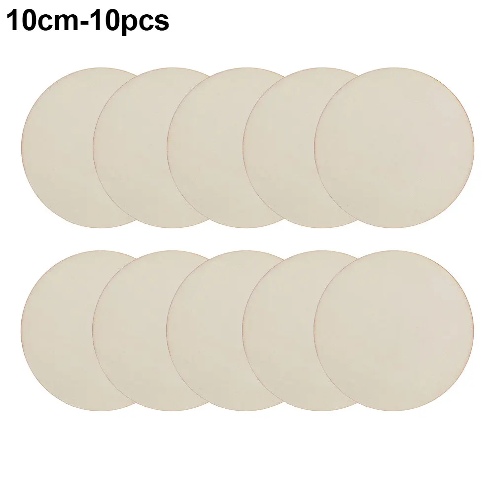 5-30cm Natural Round Unfinished Wood Slices Circles Blank Plaque -10cm-1... - $6.16