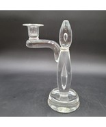 Vintage Steuben Crystal Art Glass Single Teardrop Candlestick 10” Signed... - £46.73 GBP