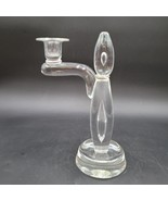 Vintage Steuben Crystal Art Glass Single Teardrop Candlestick 10” Signed... - $81.22 CAD
