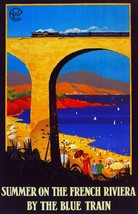 6281.Summer on the French Riviera by the blue train Poster.Wall Art Decorative - £12.72 GBP+