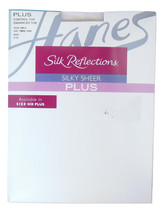 Womens Plus Size Pantyhose 3XL Hanes Silk Reflections Silky Sheer Nude H... - £5.54 GBP