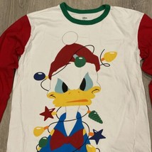 Disney Store Donald Duck Mens Christmas Lights Long Sleeve T Shirt Size XL - £16.38 GBP