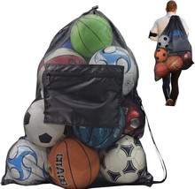 Ball Storage Mesh Soccer Ball Bag Holder Heavy Duty Bags Team Work for Basketbal - £22.90 GBP