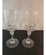 CRISTAL D&#39;ARQUES Longchamp France  Set Of 2  24% Lead Crystal Wine Glasses - $403.34 MXN