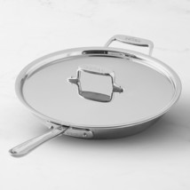 All-Clad D5 Polished 5 Ply 12.5 inch Fry Pan with helper handle with lid - $121.54