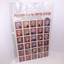 1977 Presidents of the United States Gummed Stamps Stickers Sheet NEW HE... - $11.88