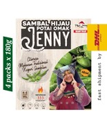 Chili paste sambal hijau petai Omak Jenny 4 packs x 180g- DHL Express - $147.78 CAD