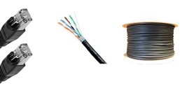 400&#39;Ft Cat-6 23Awg Outdoor Patch 600Mhz Black Shielded Stp Cable Uv Ethe... - $223.24