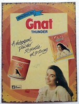 Letrero de hojalata publicitario vintage GNAT Thunder detergente en polv... - £39.29 GBP