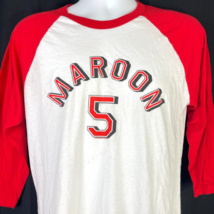 Maroon 5 Red White Jersey T-Shirt size Medium Mens 2015 American Apparel... - $23.09