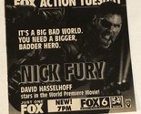 Nick Fury TV guide Print Ad Advertisement David Hasselholf TPA19 - £4.66 GBP