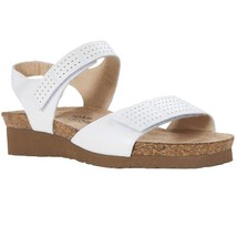 Yaleet women&#39;s vivian sandals in White Pearl Leather/Silver - £75.70 GBP