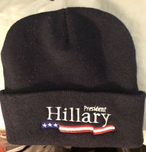 Hillary For President B EAN Ie Cap Ski Hat Navy Blue White Star Red Clinton Rare - £7.60 GBP