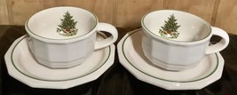 Set of 2 Pfaltzgraff Christmas Heritage Cups &amp; Saucers - $5.99