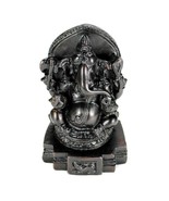 GANESHA STATUE 3.75&quot; Hindu Elephant God Handcrfted Dark Resin India Gane... - €12,88 EUR