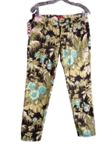Bongo Cropped Skinny Ankle Jeans Juniors Size 7 Green/Black Floral Print... - $343.64 MXN