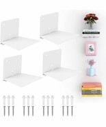 White 4-Pack Fentec Invisible Floating Bookshelf Heavy-Duty Floating Boo... - $718.57 MXN