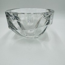 Orrefors Sweden Lancelot Crystal Modern Bowl By Erika Lagerbielke Signed Art 4x6 - £70.25 GBP