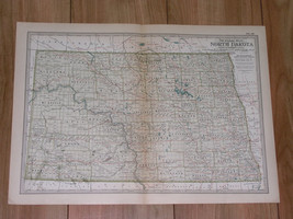 1911 Original Antique Map Of North Dakota - £15.08 GBP