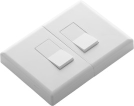 White Dual Rocker Style Light Switch Design With Lighting Control,, Zwav... - £73.35 GBP