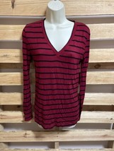 Zenana Outfitters Long Sleeve Striped Shirt Woman&#39;s Size M Kg - £11.73 GBP
