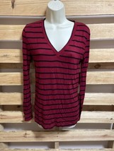 Zenana Outfitters Long Sleeve Striped Shirt Woman&#39;s Size M Kg - $282.69 MXN