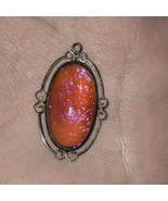 Vintage Sterling Silver Dragons Breath Cabochon Pendant Art Deco 1 ⁷/¹⁶ ... - $208.43 CAD