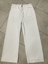 Maeve Anthropologie The Colette Wide Leg Pants Cropped High Rise Cream S... - $925.85 MXN