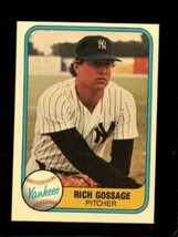 1981 Fleer #89 Rich Gossage Nm Yankees Hof *X82477 - $1.46