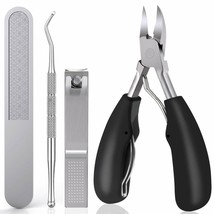 Premium Nail Clippers Set, 3 Pcs Sharp Toenail and Fingernail Clippers HeavyDuty - £9.90 GBP