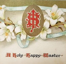 A Holy Happy Easter 1900s Postcard Religious Theme Bavaria Ernest Nister PCBG6E - £15.62 GBP