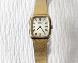 Vintage Seiko Watch Women Gold Tone Silver Dial Rectangle 2320-6349 wris... - $44.00