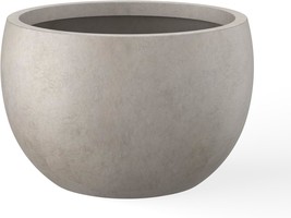 Kante 11.8&quot; Dia Round Concrete Planter, Outdoor/Indoor Large, Weathered ... - $41.73