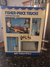 Vintage Fisher Price Construction Crew 1978 Trucks Husky Helpers #317 W/... - $99.95