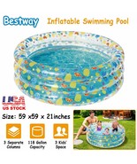 59X21&#39;&#39; Bestway Kids Swimming Pool Blow Up Family Inflatable Baby Ball P... - £38.67 GBP