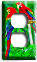 Tropical Macaw Parrots Colorful Love Birds Outlet Wall Plate Room Home Art Decor - £8.03 GBP