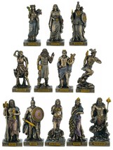 The 12 Olympian Greek Gods (12 Cold Cast Bronze miniatures) NEW - £119.94 GBP