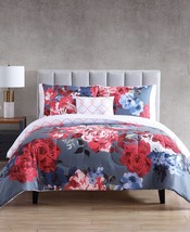 Hallmart Collectibles Gissing 12-Pieces Reversible Comforter Set,Blue/Pi... - £55.23 GBP