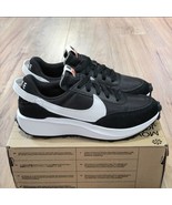 Nike Waffle Debut Mens Size 11.5 Black Running Shoes Breathable Athletic - $59.39