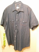 Wrangler Mens Shirt Workwear Denim Pearl Snap Short Sleeve 3X NWT - £19.33 GBP